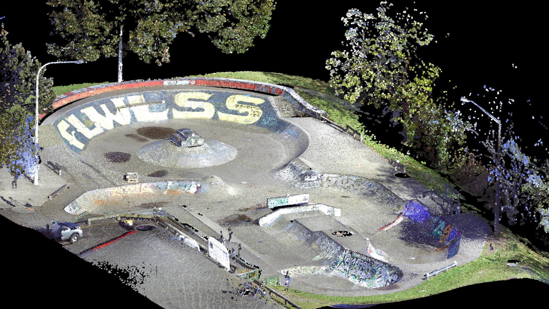 3D point cloud captured with out laser scanner.
